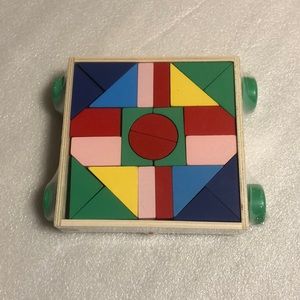 Wooden building blocks -learn and play -new